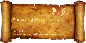 Murvai Júlia névjegykártya