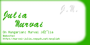 julia murvai business card